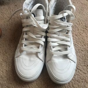 White sky high vans